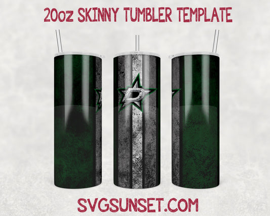 Dallas Stars Grunge Tumbler Wrap PNG, Dallas Stars Tumbler Wrap