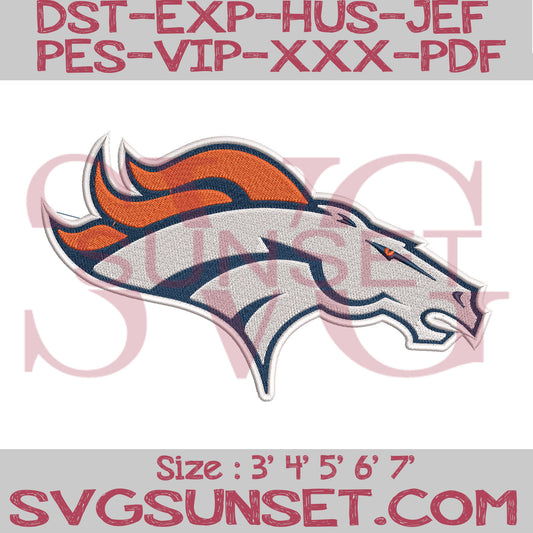 Denver Broncos Embroidery Designs, Broncos Embroidery Designs