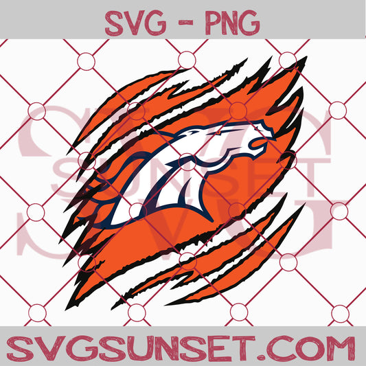 Denver Broncos Ripped Claw SVG PNG, Denver Broncos SVG