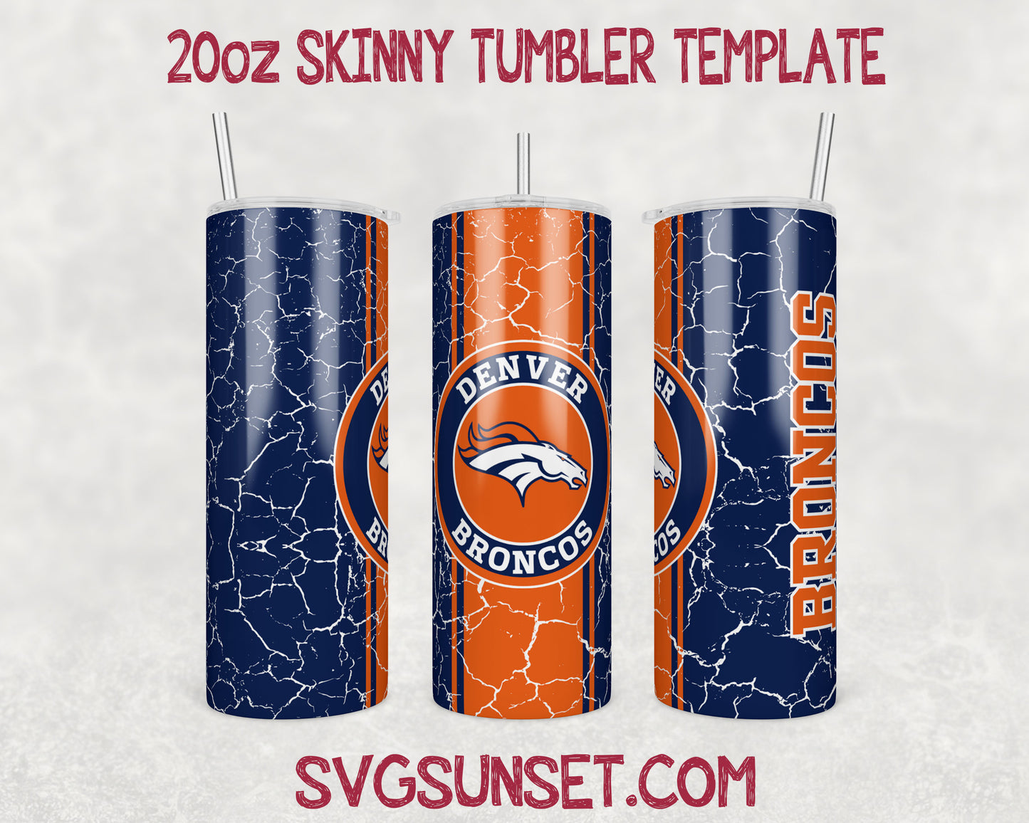 Denver Broncos Tumbler Wrap Designs PNG, Denver Broncos Tumbler Wrap