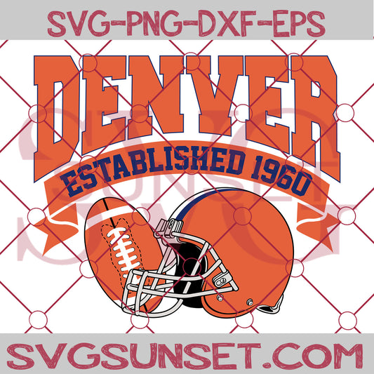 Denver Established 1960 SVG, Denver Broncos SVG