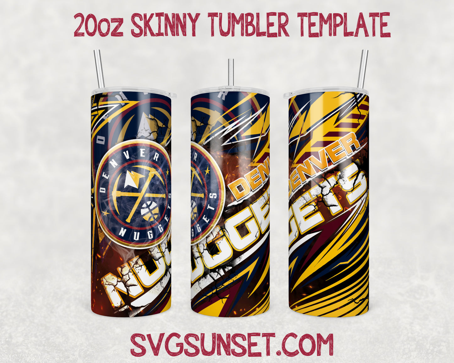 Denver Nuggets Tumbler Wrap PNG, Denver Nuggets Tumbler Wrap