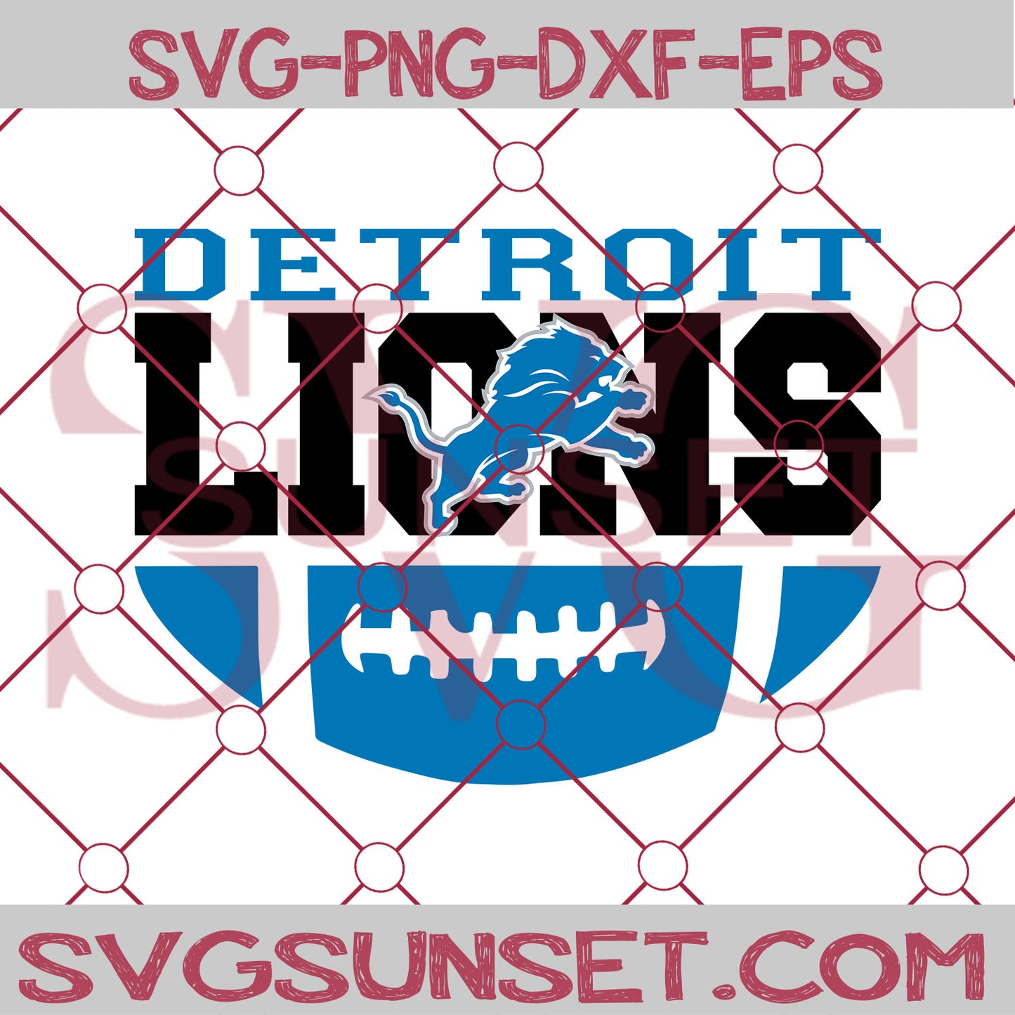 Detroit Lions SVG, NFL Team Football SVG, NFL Logo Svg, NFL SVG file