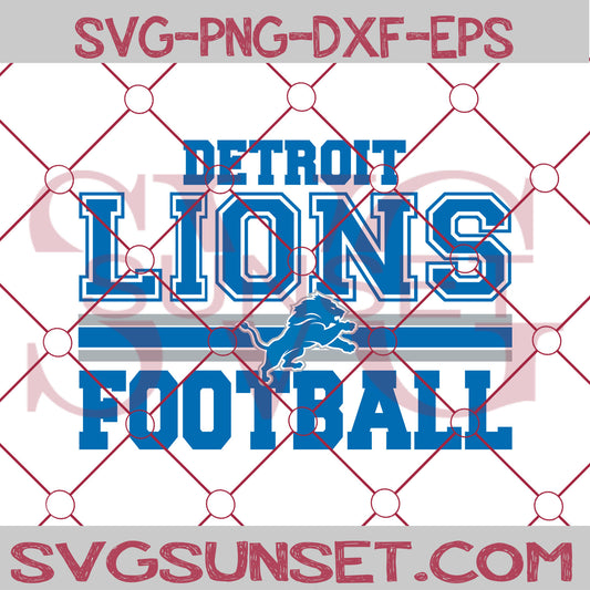 Detroit Lions Football SVG PNG, Detroit Lions SVG