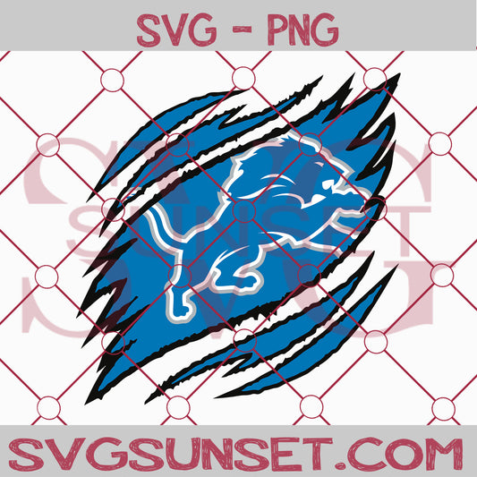 Detroit Lions Ripped Claw SVG PNG, Detroit Lions SVG