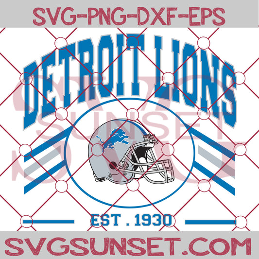 Detroit Lions est 1930 SVG PNG, Detroit Lions SVG