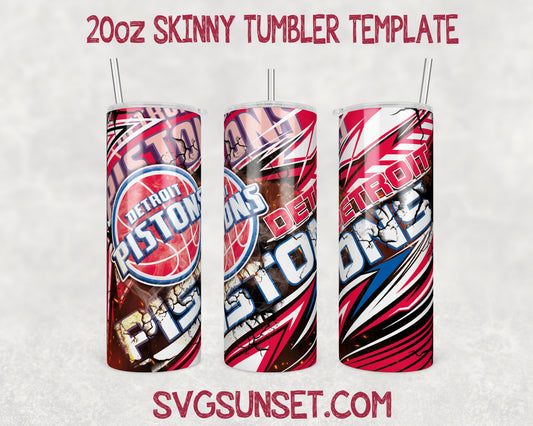 Detroit Pistons Tumbler Wrap PNG, Detroit Pistons Tumbler Wrap