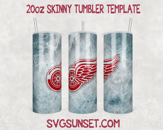 Detroit Red Wings Tumbler Wrap PNG, Detroit Red Wings Tumbler Wrap