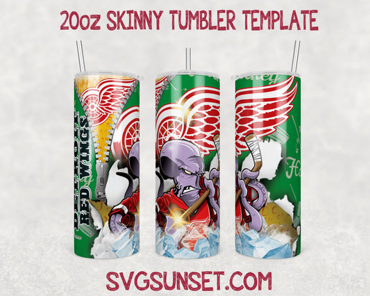 Detroit Red Wings Zipper Tumbler Wrap PNG, Detroit Red Wings Tumbler Wrap