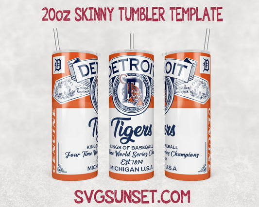 Detroit Tigers Budweiser Tumbler Wrap PNG, Detroit Tigers Tumbler Wrap