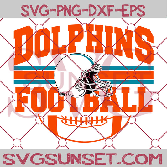 Dolphins Football SVG PNG, Miami Dolphins SVG