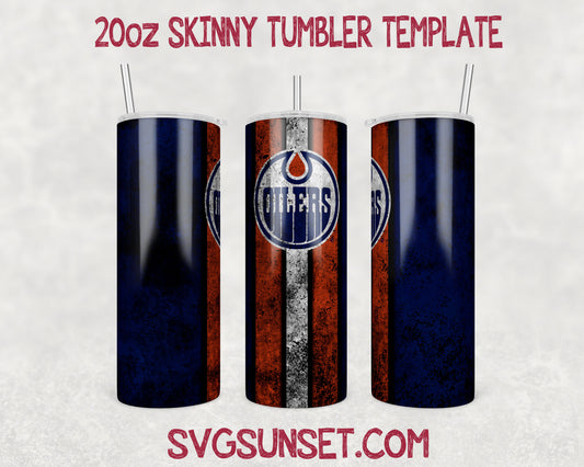 Edmonton Oilers Grunge Tumbler Wrap PNG, Edmonton Oilers Tumbler Wrap