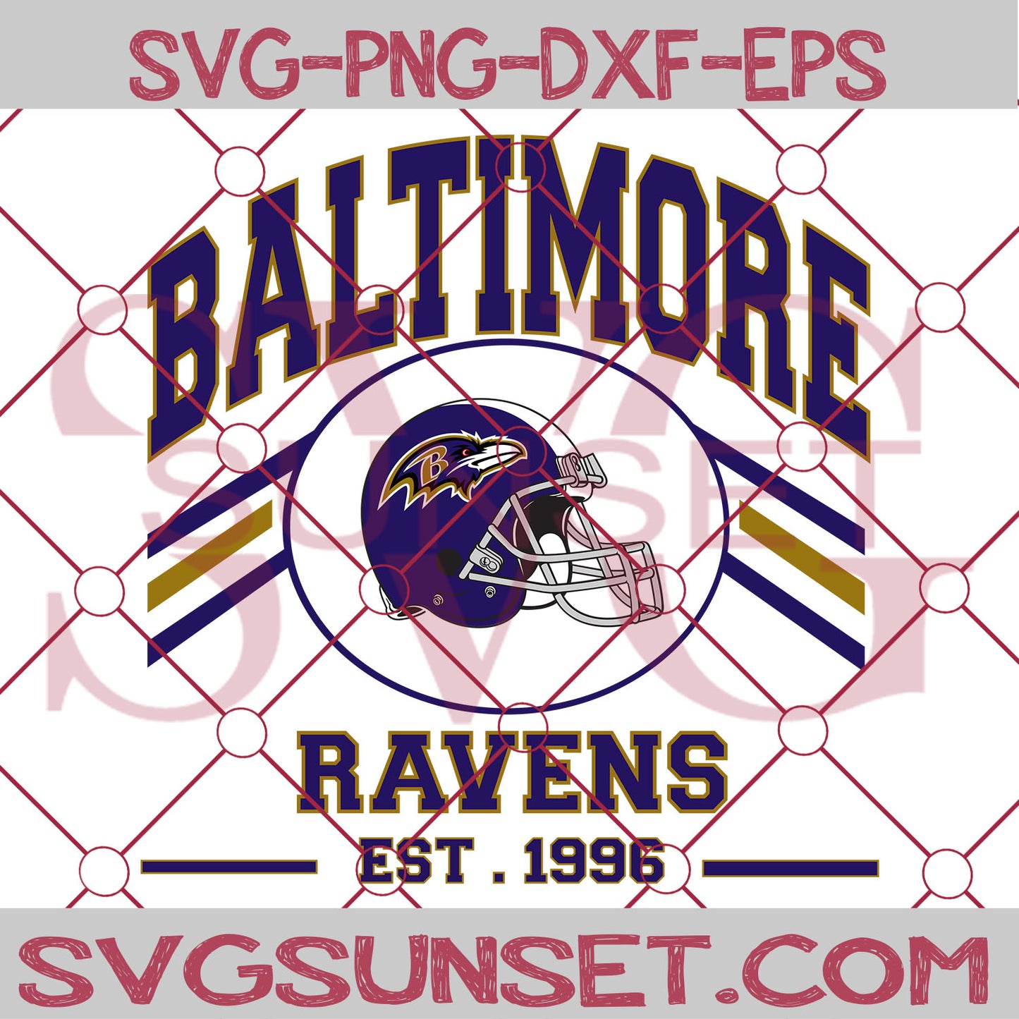 Football Baltimore Ravens Est 1996 SVG PNG, Football Baltimore Ravens SVG