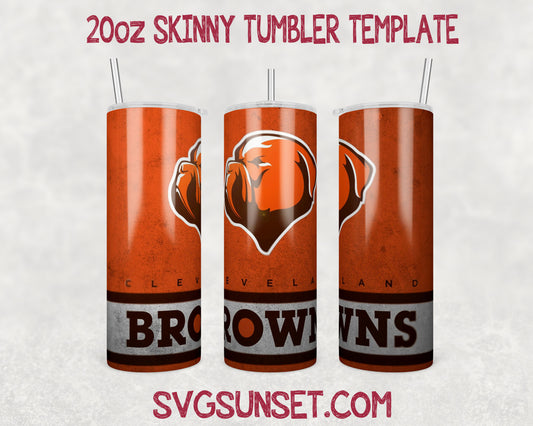 Football Cleveland Browns Tumbler Wrap PNG, Cleveland Browns Tumbler Wrap