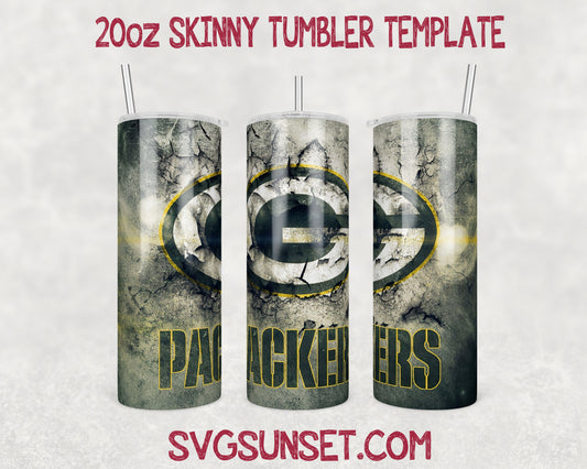 Football Green Bay Packers Tumbler Wrap PNG, Green Bay Packers Tumbler Wrap