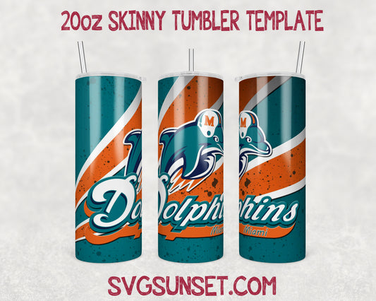 Football Miami Dolphins Tumbler Wrap PNG, Miami Dolphins Tumbler Wrap