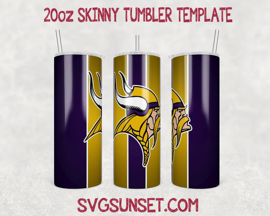 Football Minnesota Vikings Tumbler Wrap PNG, Minnesota Vikings Tumbler Wrap