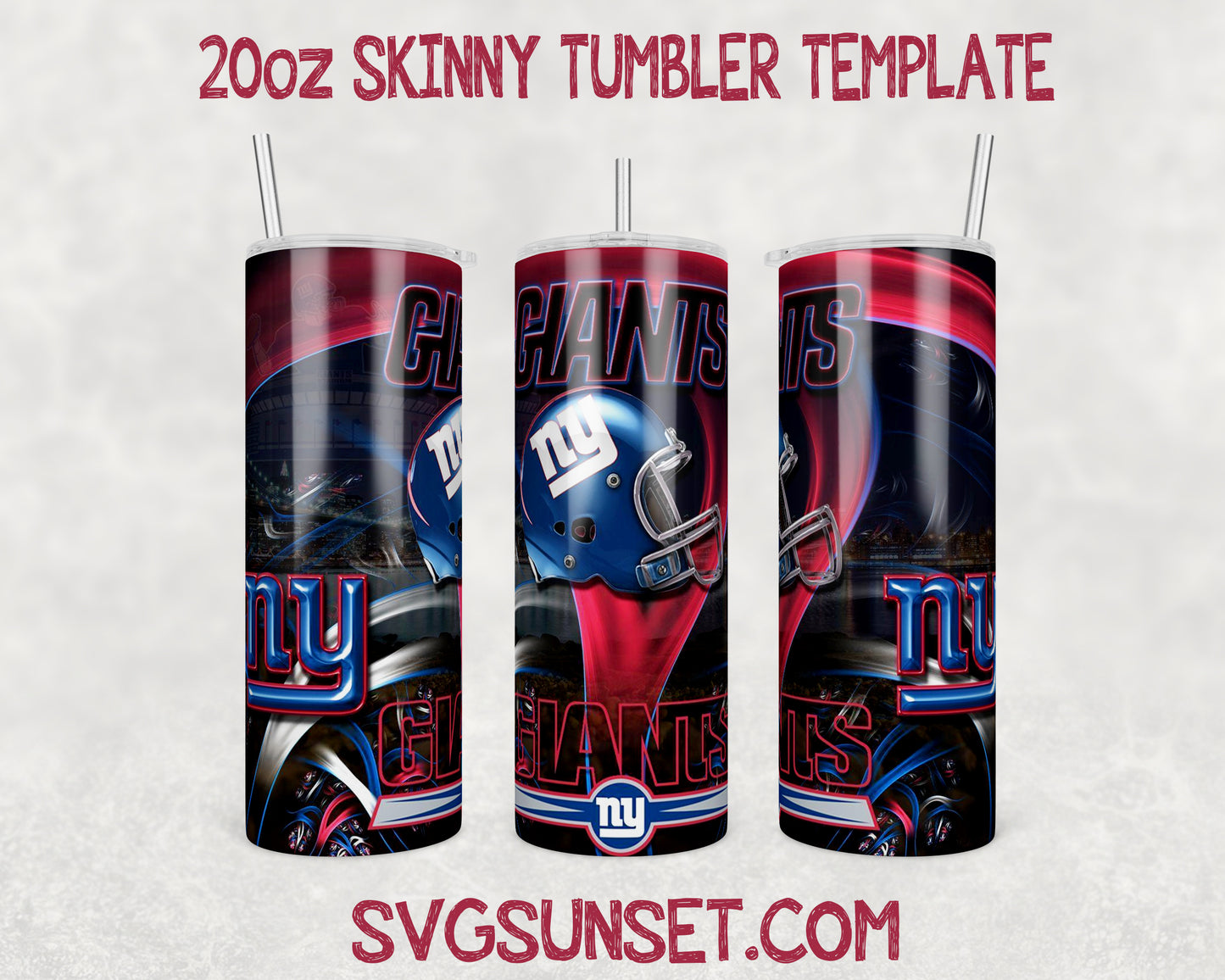 Football New York Giants Tumbler Wrap PNG, New York Giants Tumbler Wrap