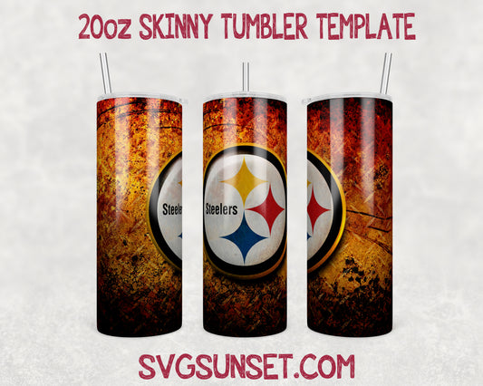 Football Pittsburgh Steelers Tumbler Wrap PNG, Pittsburgh Steelers Tumbler Wrap