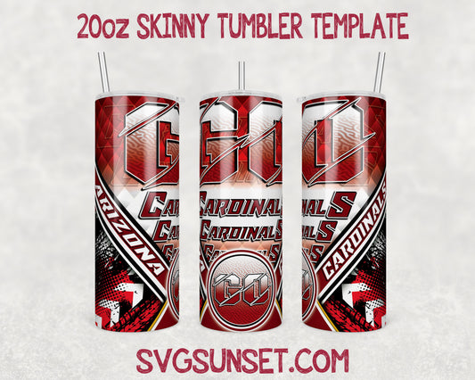 Go Arizona Cardinals Tumbler Wrap PNG, Arizona Cardinals Tumbler Wrap