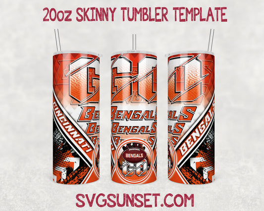 Go Cincinnati Bengals Tumbler Wrap PNG, Cincinnati Bengals Tumbler Wrap