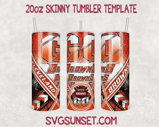 Go Cleveland Browns Tumbler Wrap PNG, Cleveland Browns Tumbler Wrap