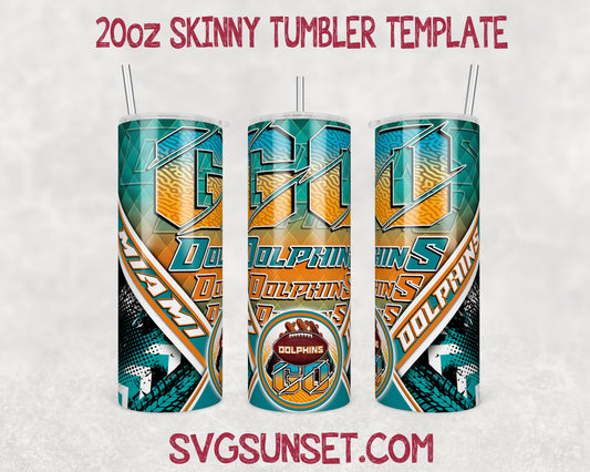 Go Miami Dophins Tumbler Wrap PNG, Miami Dophins Tumbler Wrap