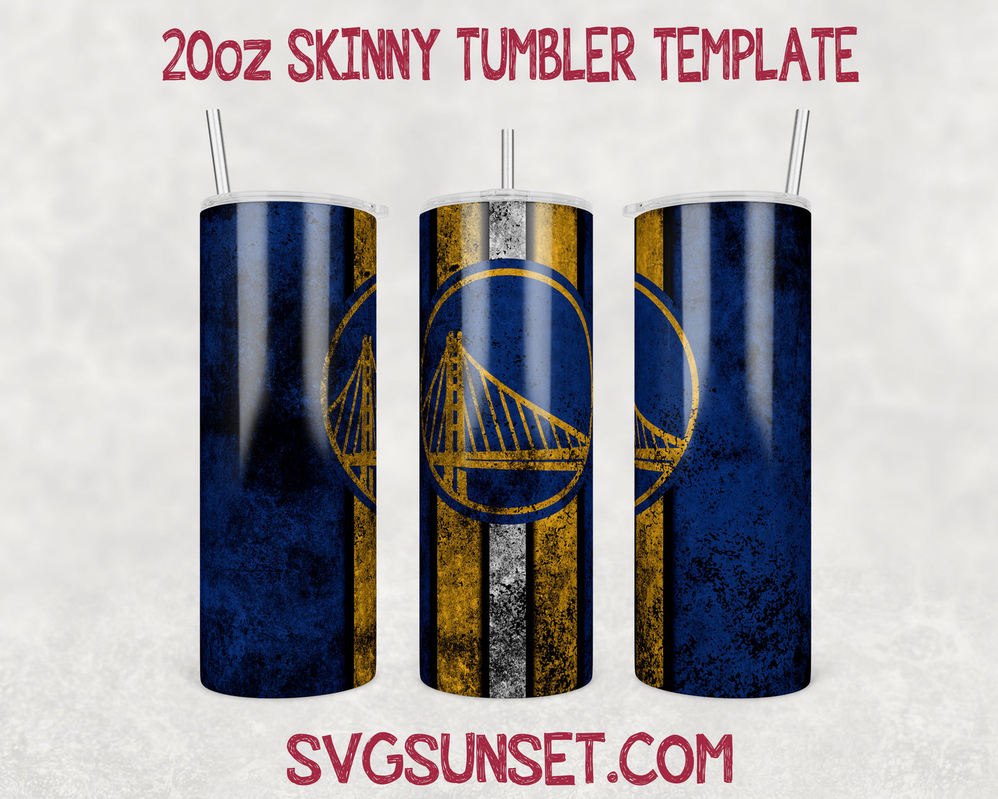 Golden State Warriors Grunge Tumbler Wrap PNG, Golden State Warriors Tumbler Wrap