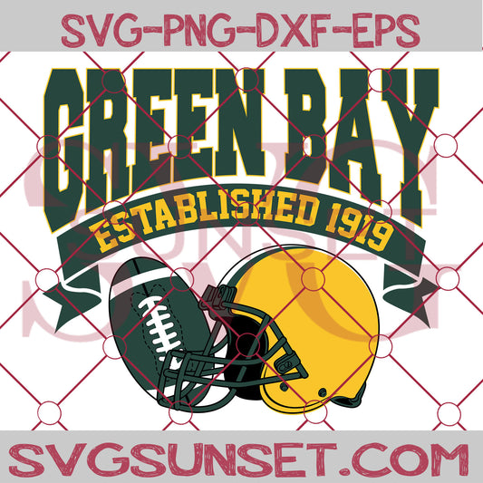 Green Bay Established 1919 SVG, Green Bay Packers SVG