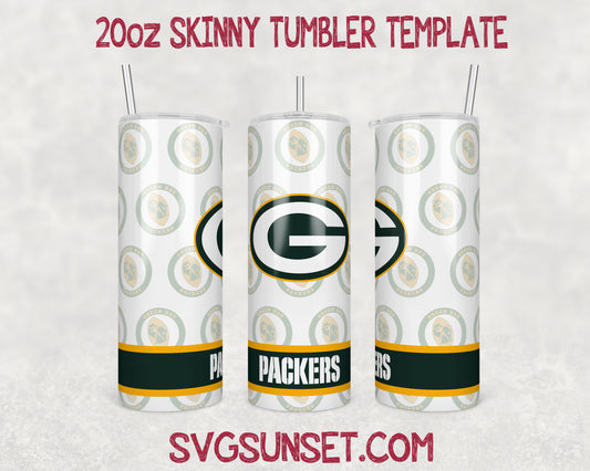 Green Bay Packers Football Tumbler Wrap PNG, Green Bay Packers Tumbler Wrap