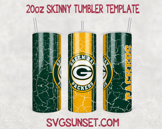 Green Bay Packers Tumbler Wrap Designs PNG, Green Bay Packers Tumbler Wrap