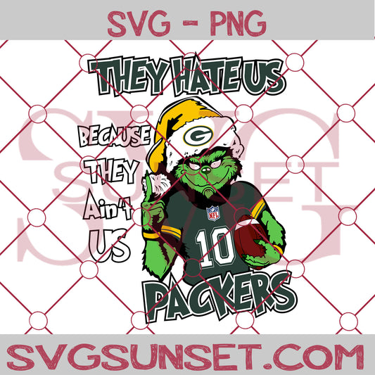 Grinch They Hate Us Because They Ain’t Us Green Bay Packers SVG, Grinch Green Bay Packers SVG