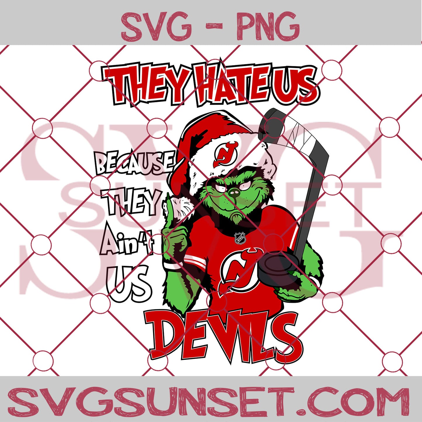 Grinch They Hate Us Because They Ain’t Us New Jersey Devils SVG, Grinch New Jersey Devils SVG