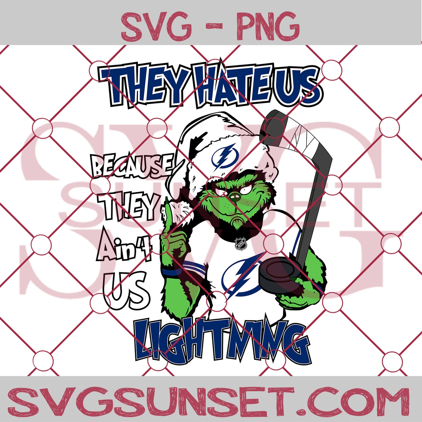 Grinch They Hate Us Because They Ain’t Us Tampa Bay Lightning SVG, Grinch Tampa Bay Lightning SVG