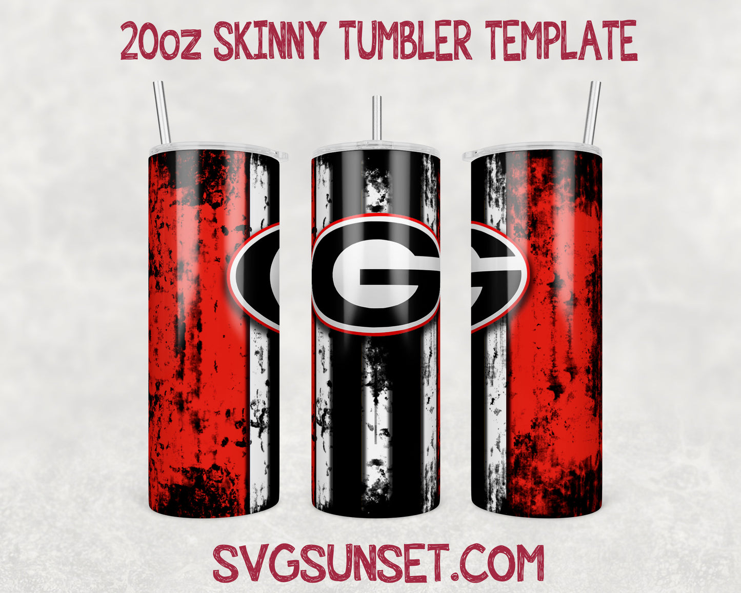 Grunge Georgia Bulldogs Tumbler Wrap PNG, Georgia Bulldogs Tumbler Wrap