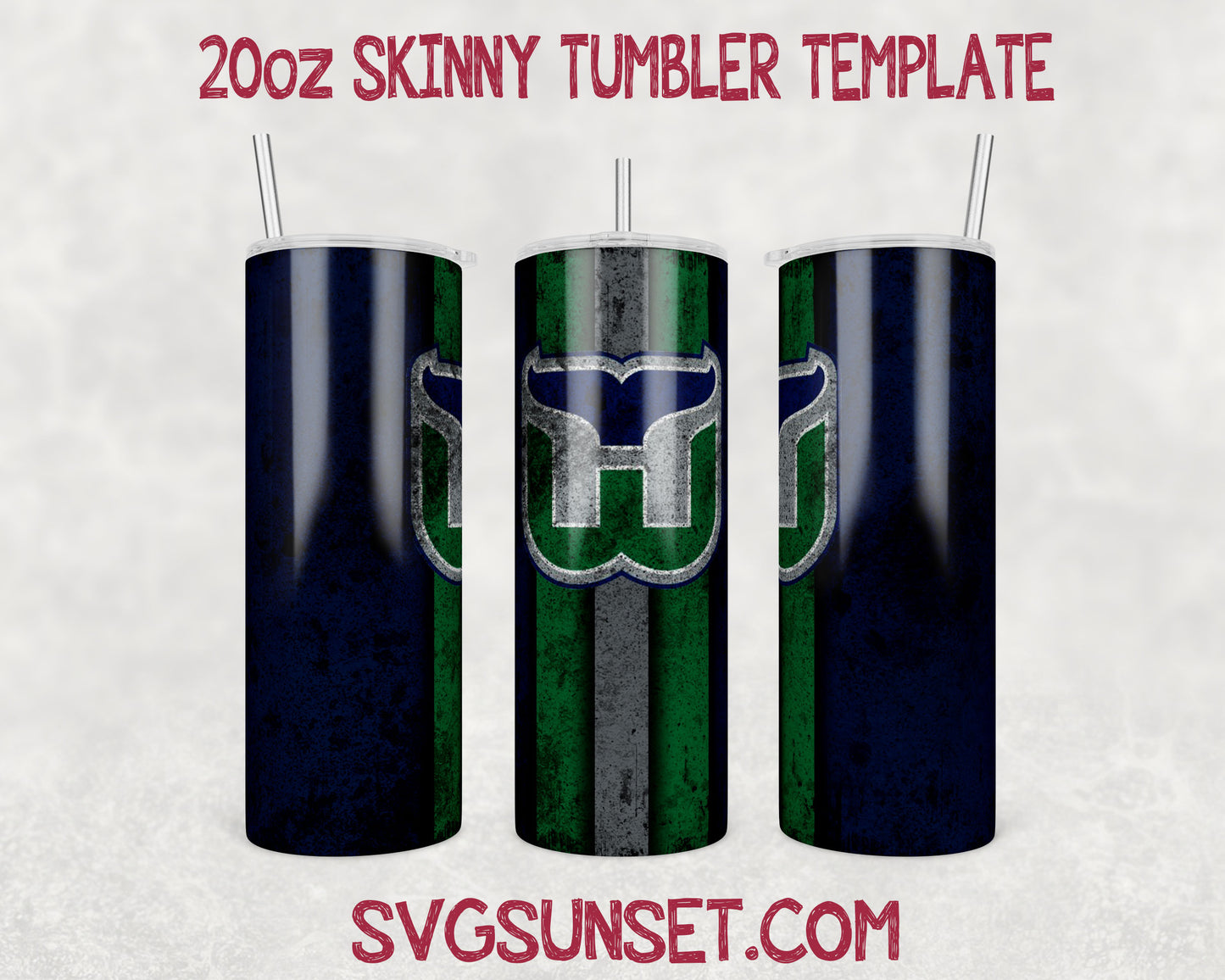 Hartford Whalers Grunge Tumbler Wrap PNG, Hartford Whalers Tumbler Wrap