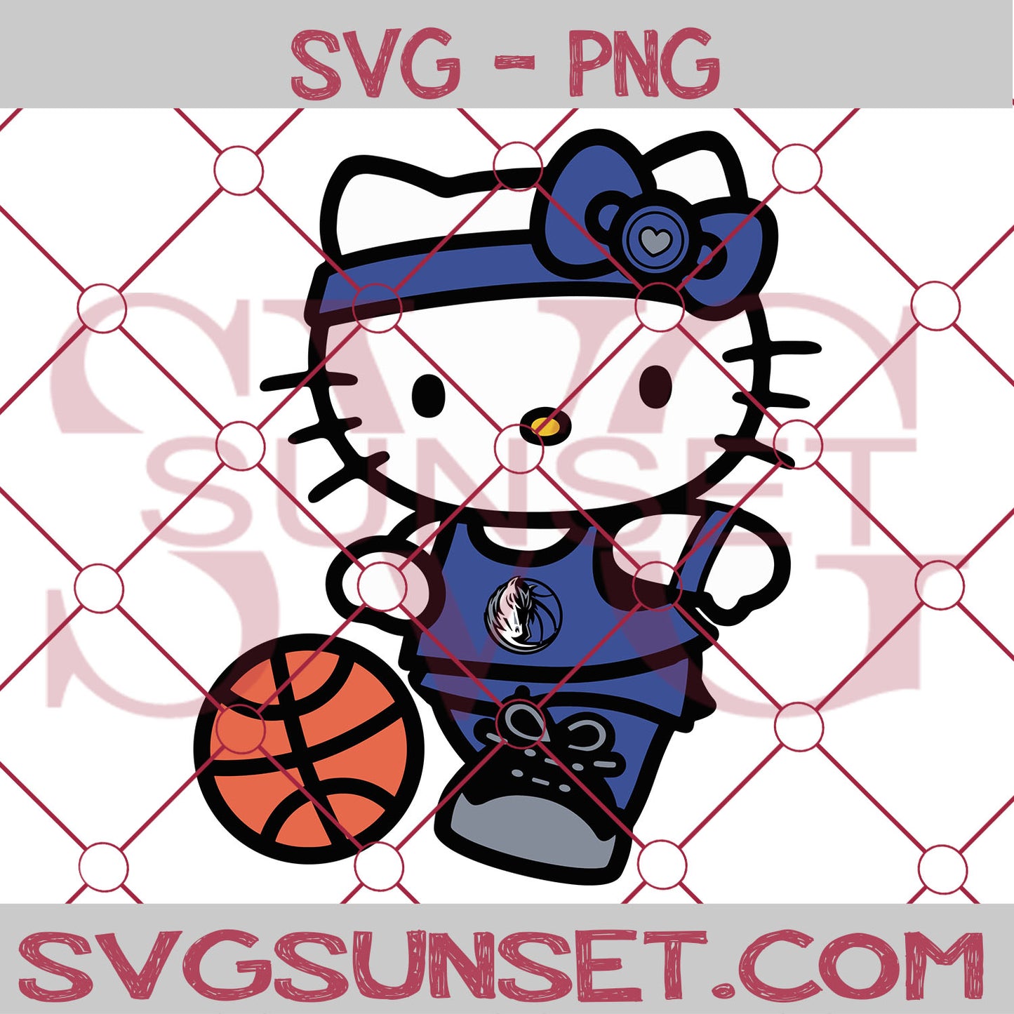 Hello Kitty Dallas Mavericks SVG PNG, Hello Kitty SVG, Dallas Mavericks SVG - SvgSunset Designs