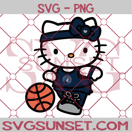 Hello Kitty Minnesota Timberwolves SVG PNG, Hello Kitty SVG, Minnesota Timberwolves SVG - SvgSunset Designs