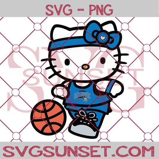 Hello Kitty Orlando Magic SVG PNG, Hello Kitty SVG, Orlando Magic SVG - SvgSunset Designs