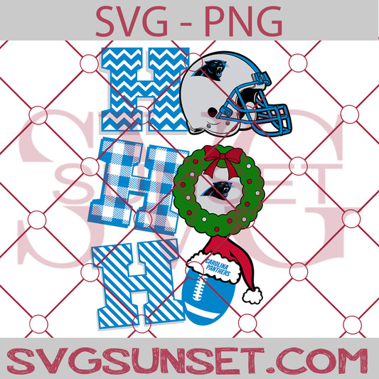 Ho Ho Ho Carolina Panthers SVG PNG, Carolina Panthers SVG