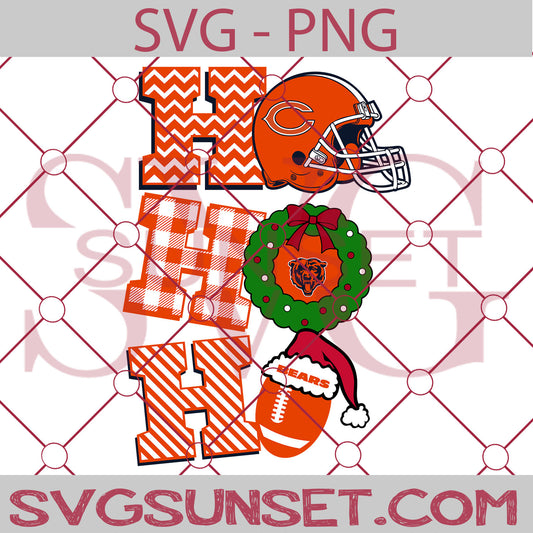 Ho Ho Ho Chicago Bears SVG PNG, Chicago Bears SVG