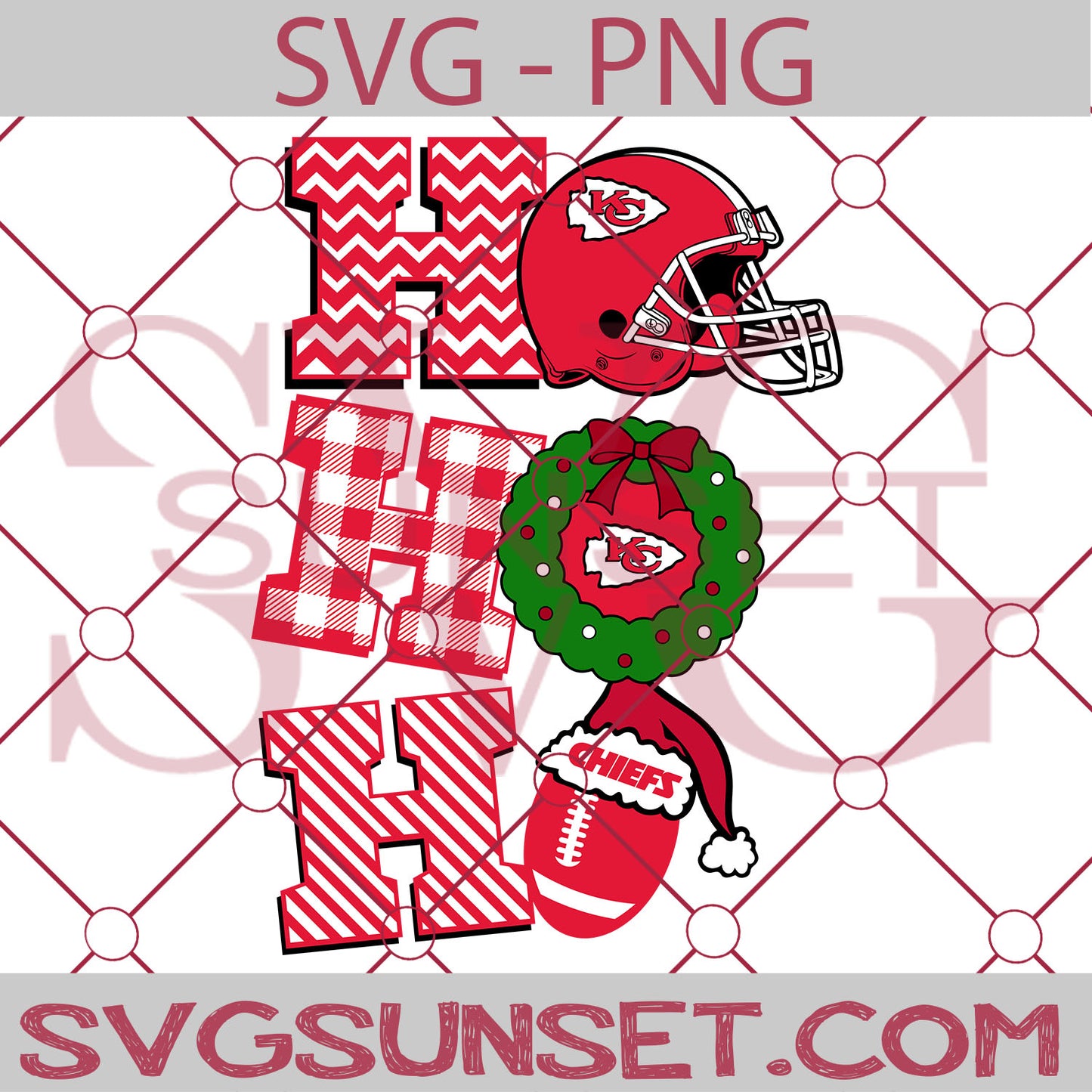 Ho Ho Ho Kansas City Chiefs SVG PNG, Kansas City Chiefs SVG