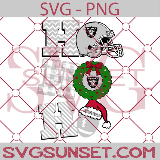 Ho Ho Ho Las Vegas Raiders SVG PNG, Las Vegas Raiders SVG