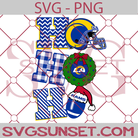 Ho Ho Ho Los Angeles Rams SVG PNG, Los Angeles Rams SVG