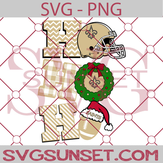 Ho Ho Ho New Orleans Saints SVG PNG, New Orleans Saints SVG