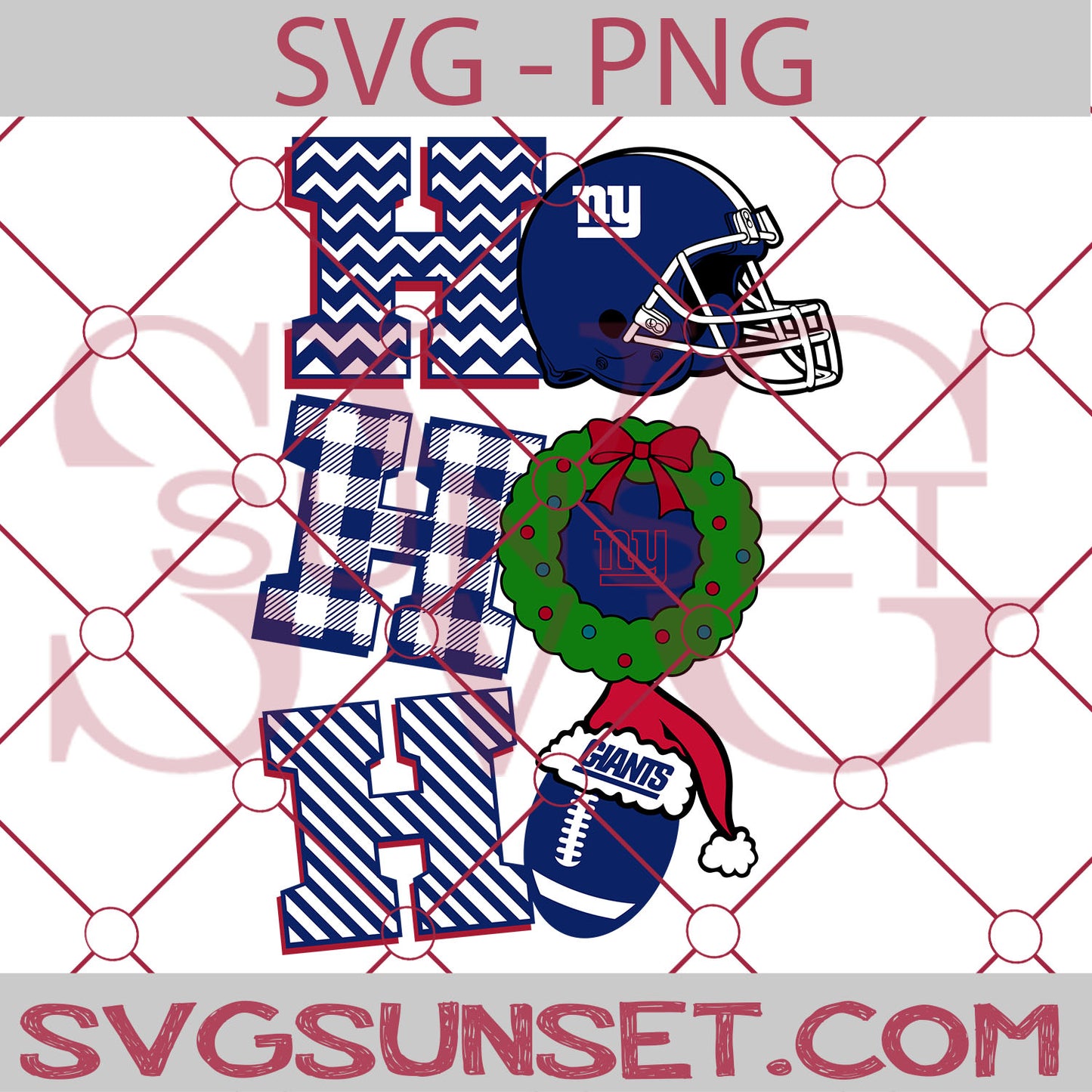 Ho Ho Ho New York Giants SVG PNG, New York Giants SVG