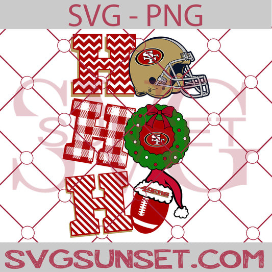 Ho Ho Ho San Francisco 49ers SVG PNG, San Francisco 49ers SVG