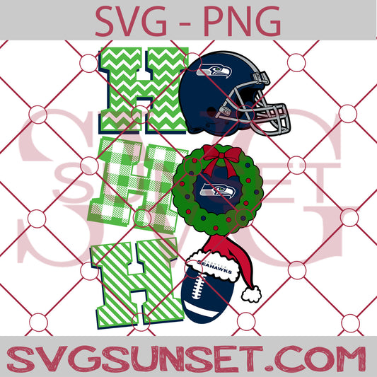 Ho Ho Ho Seattle Seahawks SVG PNG, Seattle Seahawks SVG