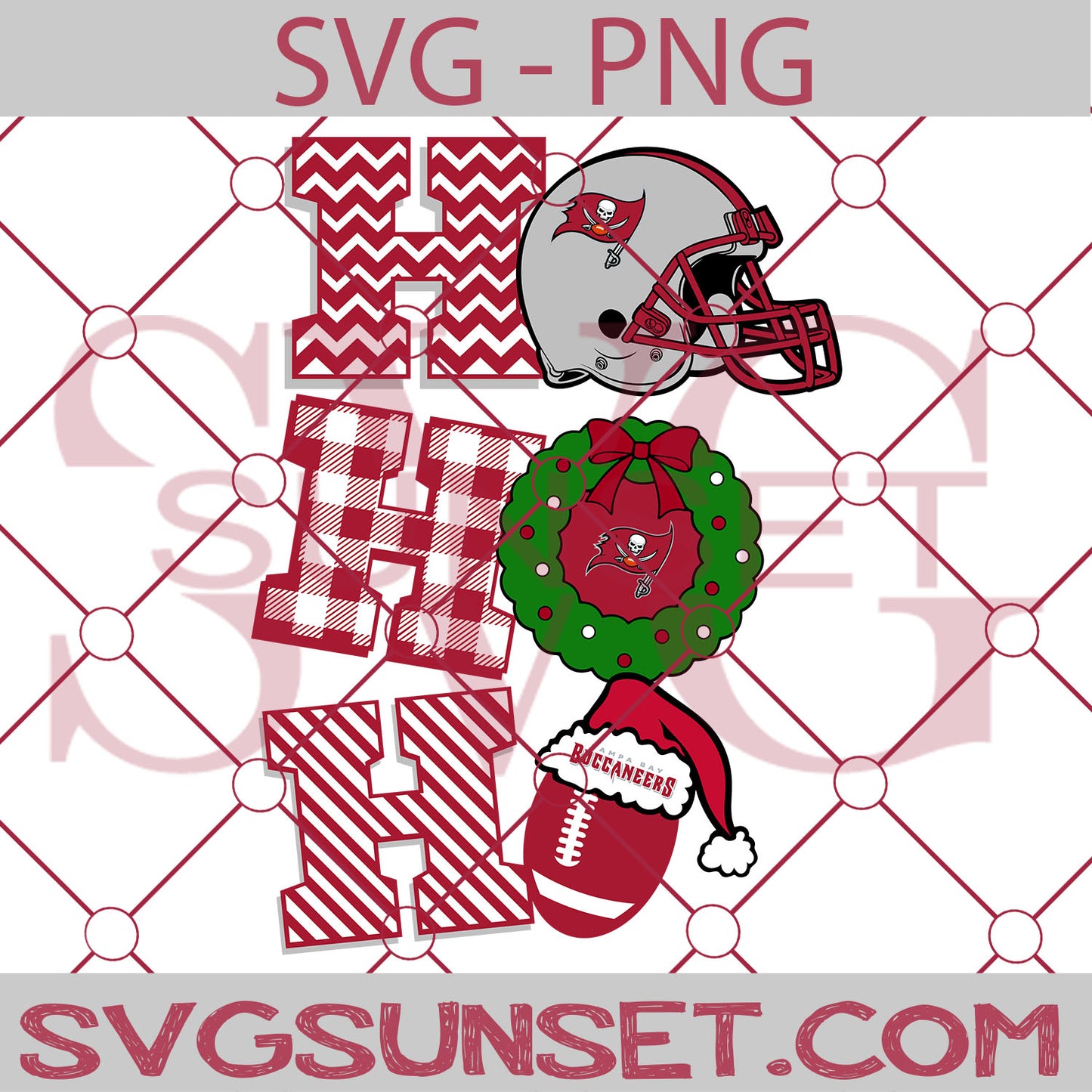 Ho Ho Ho Tampa Bay Buccaneers SVG PNG, Tampa Bay Buccaneers SVG