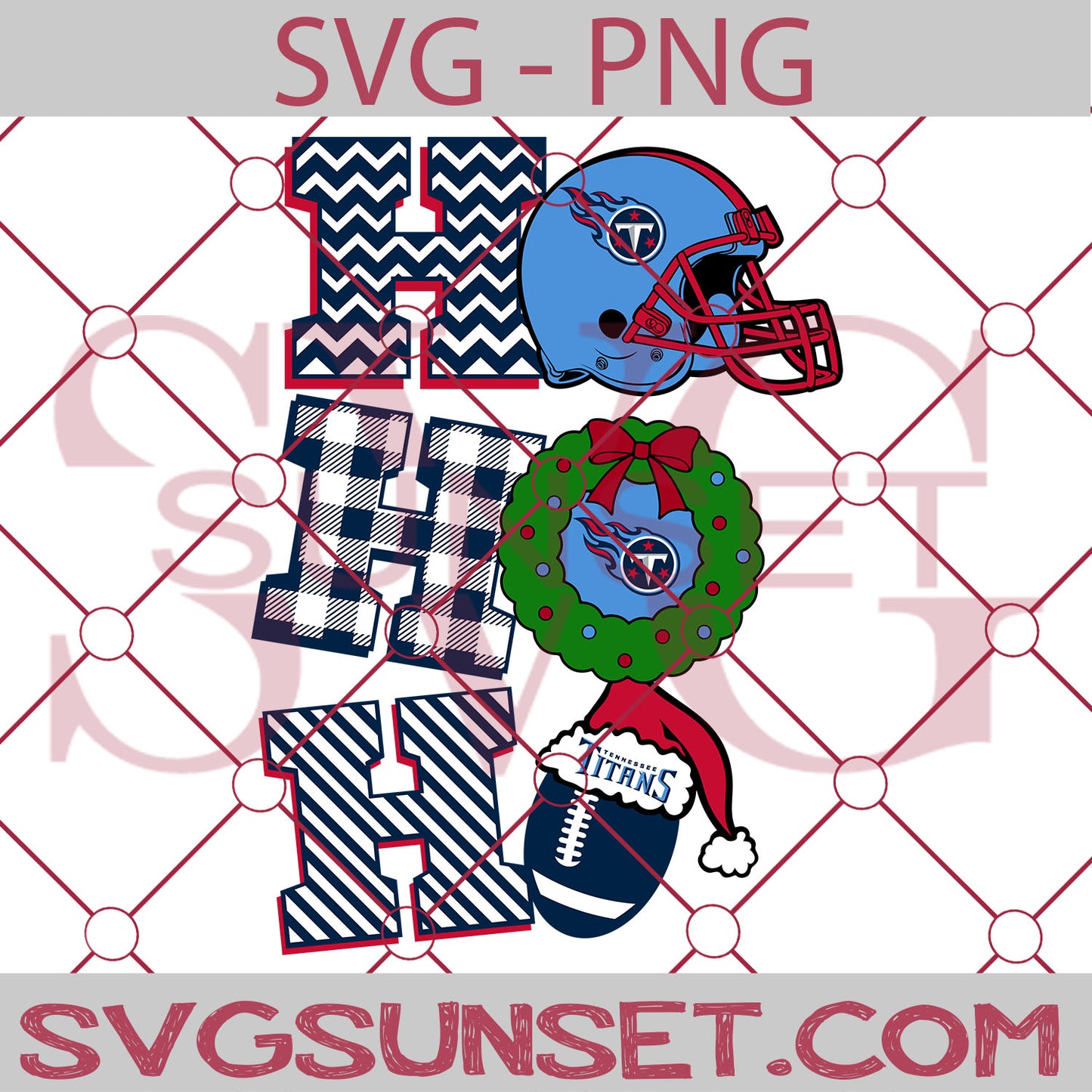 Ho Ho Ho Tennessee Titans SVG PNG, Tennessee Titans SVG